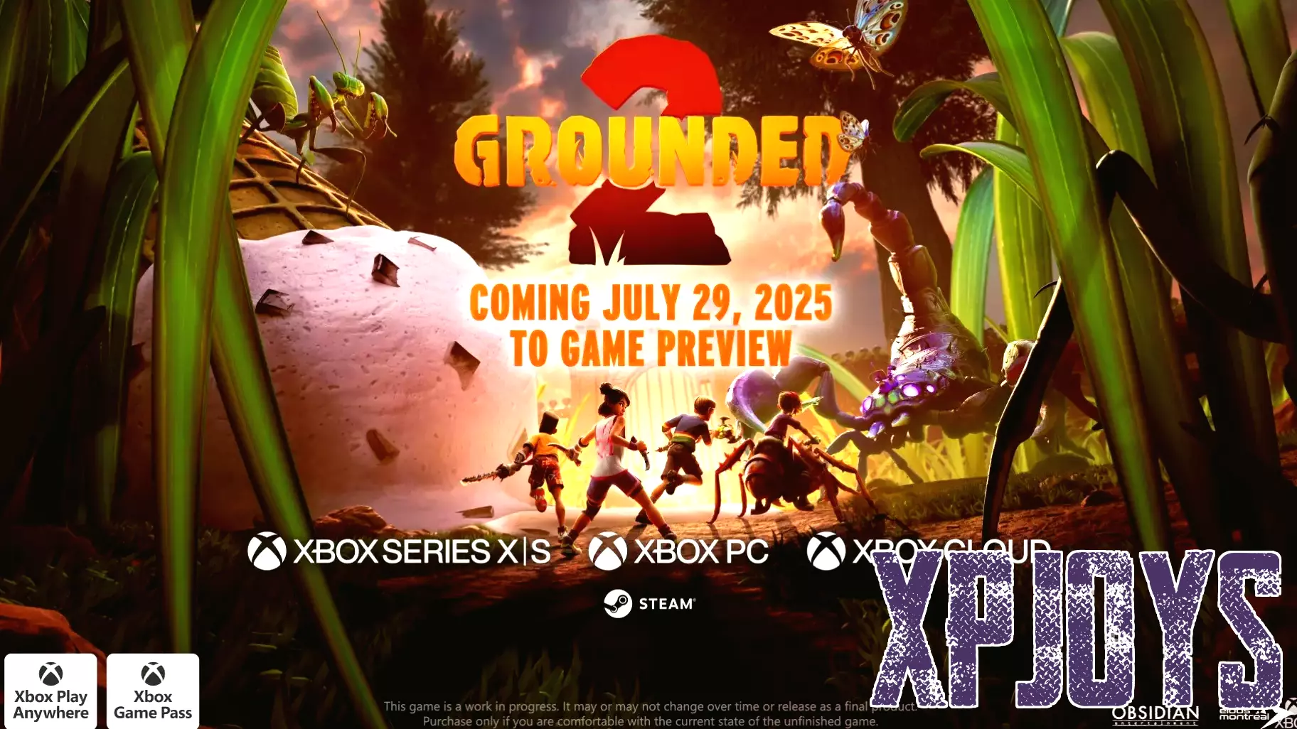 Grounded 2 Set to Launch on Xbox Game Preview This July
